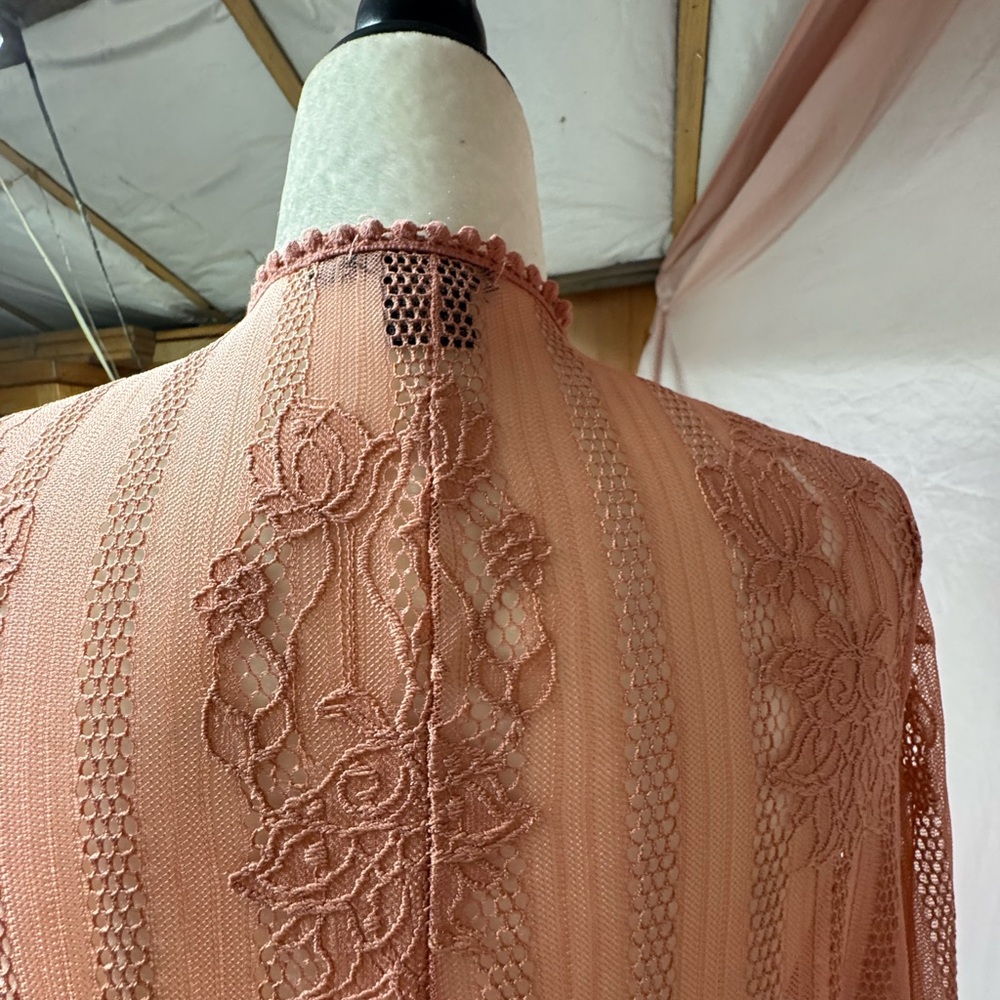 Miss Chievous Lace Jacket in Peach